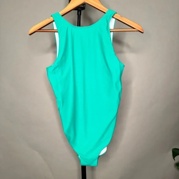 ADAY Reversible Vibrant Green / White One-Piece For the Win Swimsuit Size XS - Picture 1 of 16